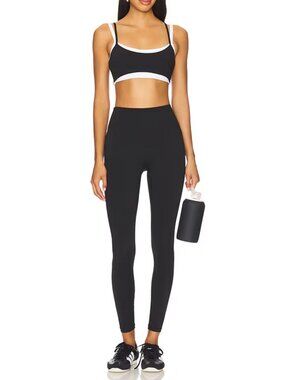 FORM Layered Sports Bra + Core Leggings in Black